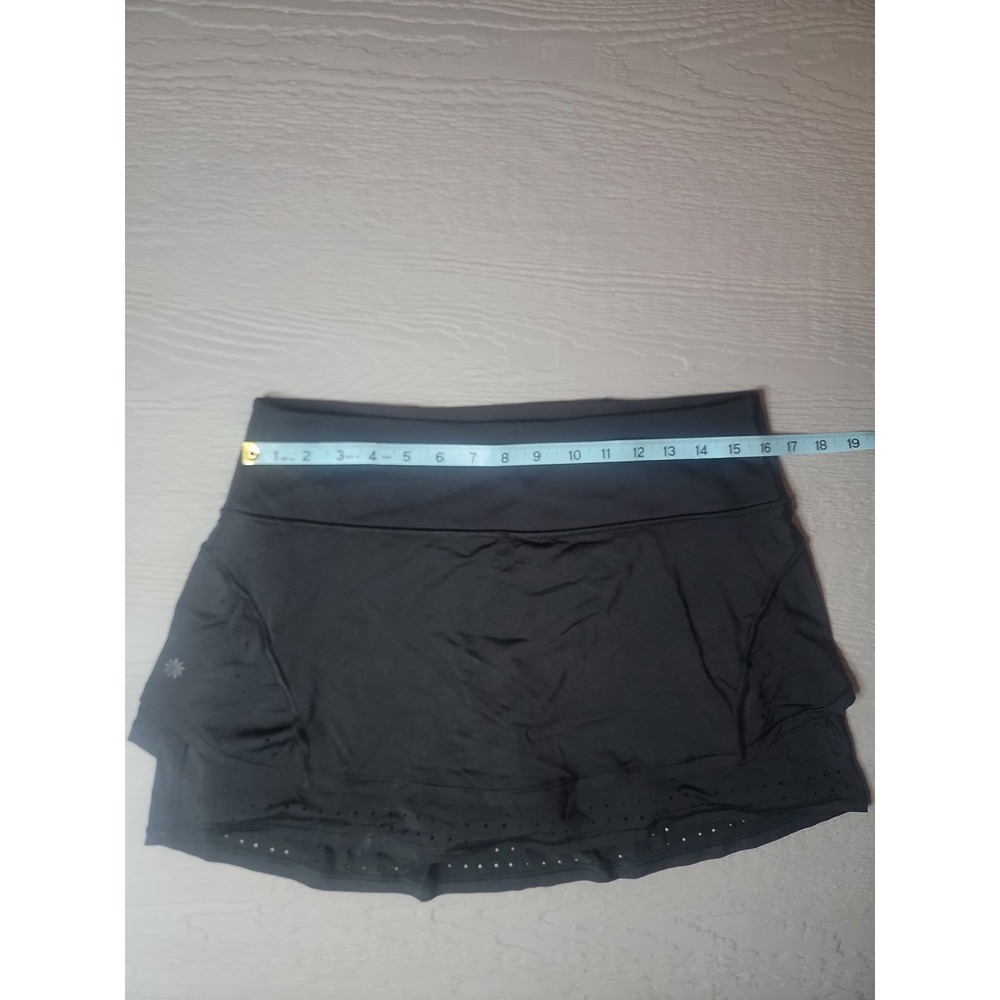 Athleta Black Athletic Skort Laser Cut Tennis Golf Skirt Womens Medium